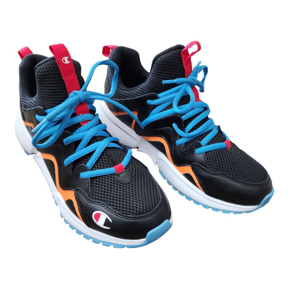 Champion Ripple black orange turquoise Men's Sneakers Athletic Shoes Size 10